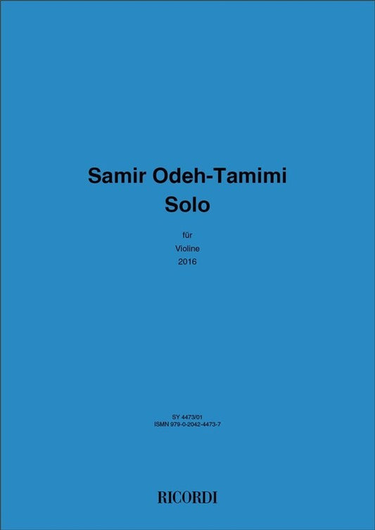 Odeh-Tamimi - Solo For Violin Softcover Book (Violin)