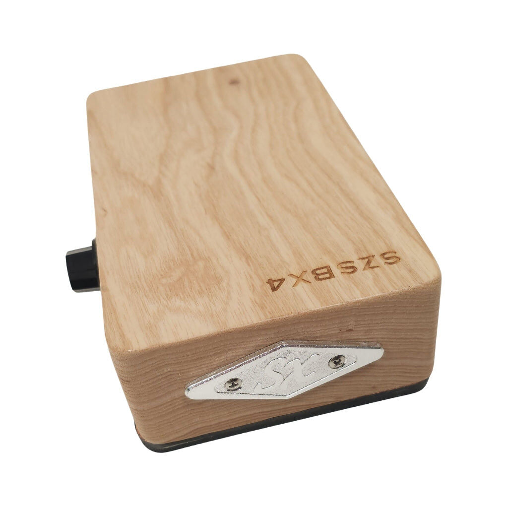SX SZSBX4 Solid Ash Stomp Box with Built-in Pickup and Protective Case — view 3