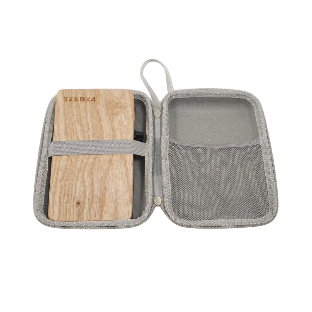 SX SZSBX4 Solid Ash Stomp Box with Built-in Pickup and Protective Case — view 5