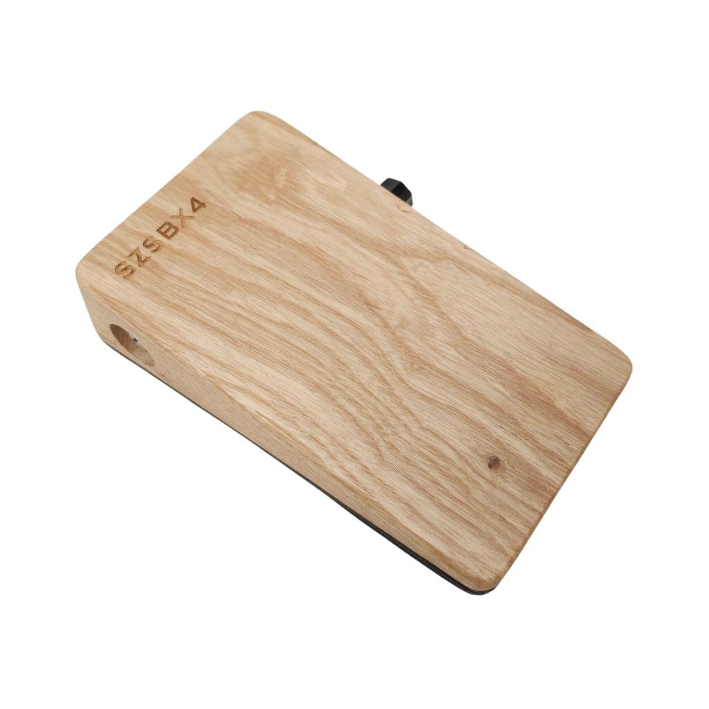 SX SZSBX4 Solid Ash Stomp Box with Built-in Pickup and Protective Case — view 2