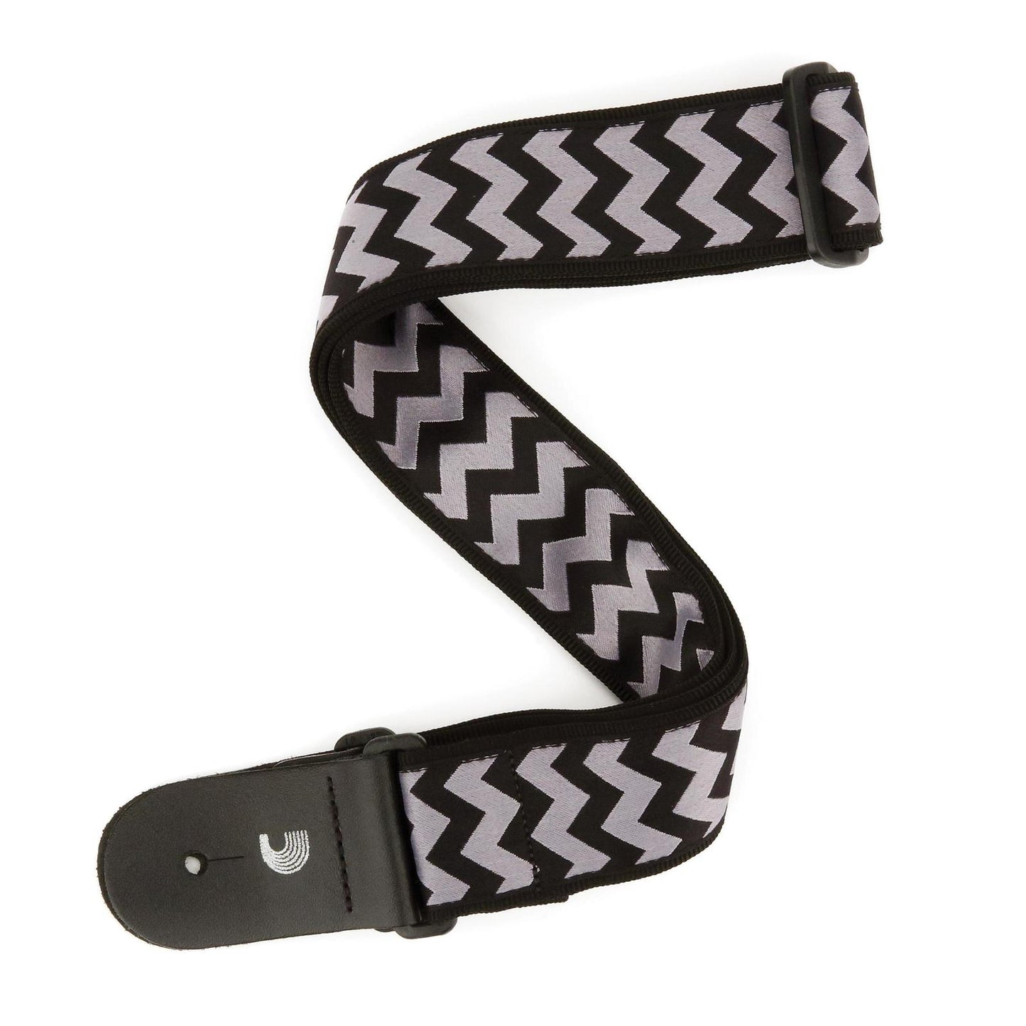 Chevron Guitar Strap, Black and Grey - by D'Addario