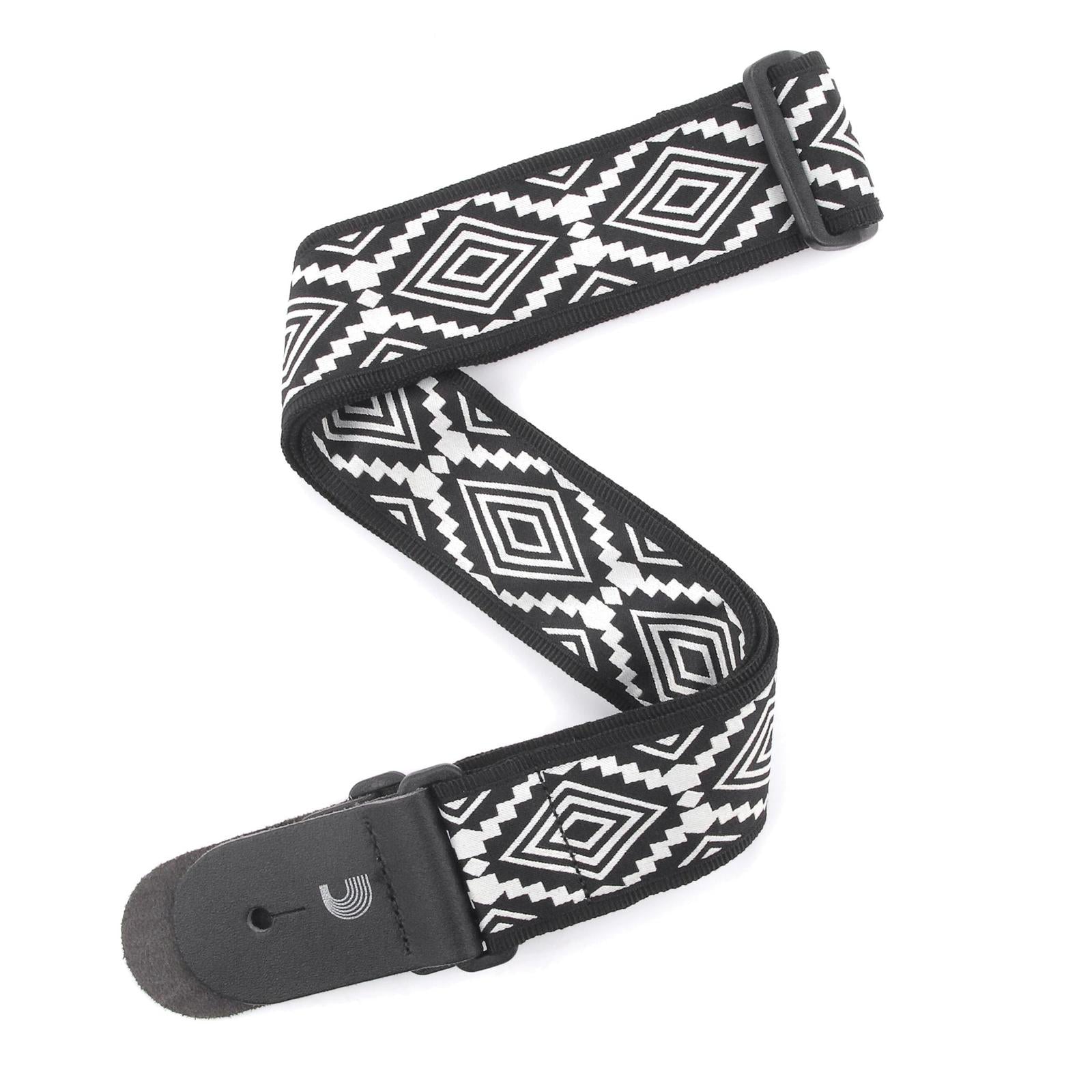 2 Inch Guitar Strap, Guatemalan - Black, by D'Addario