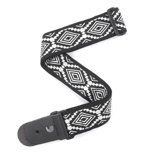 2 Inch Guitar Strap, Guatemalan - Black, by D'Addario