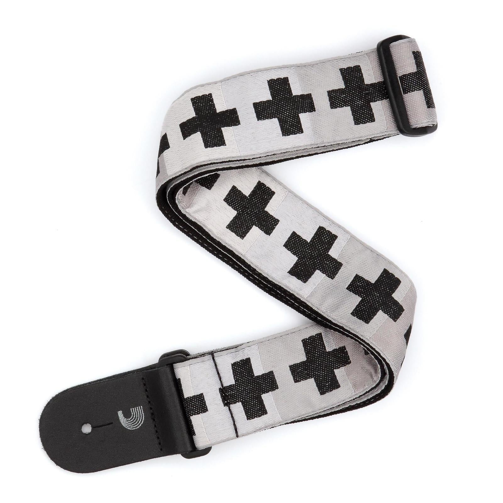 Woven Guitar Strap, Checkered Crosses, by D'Addario