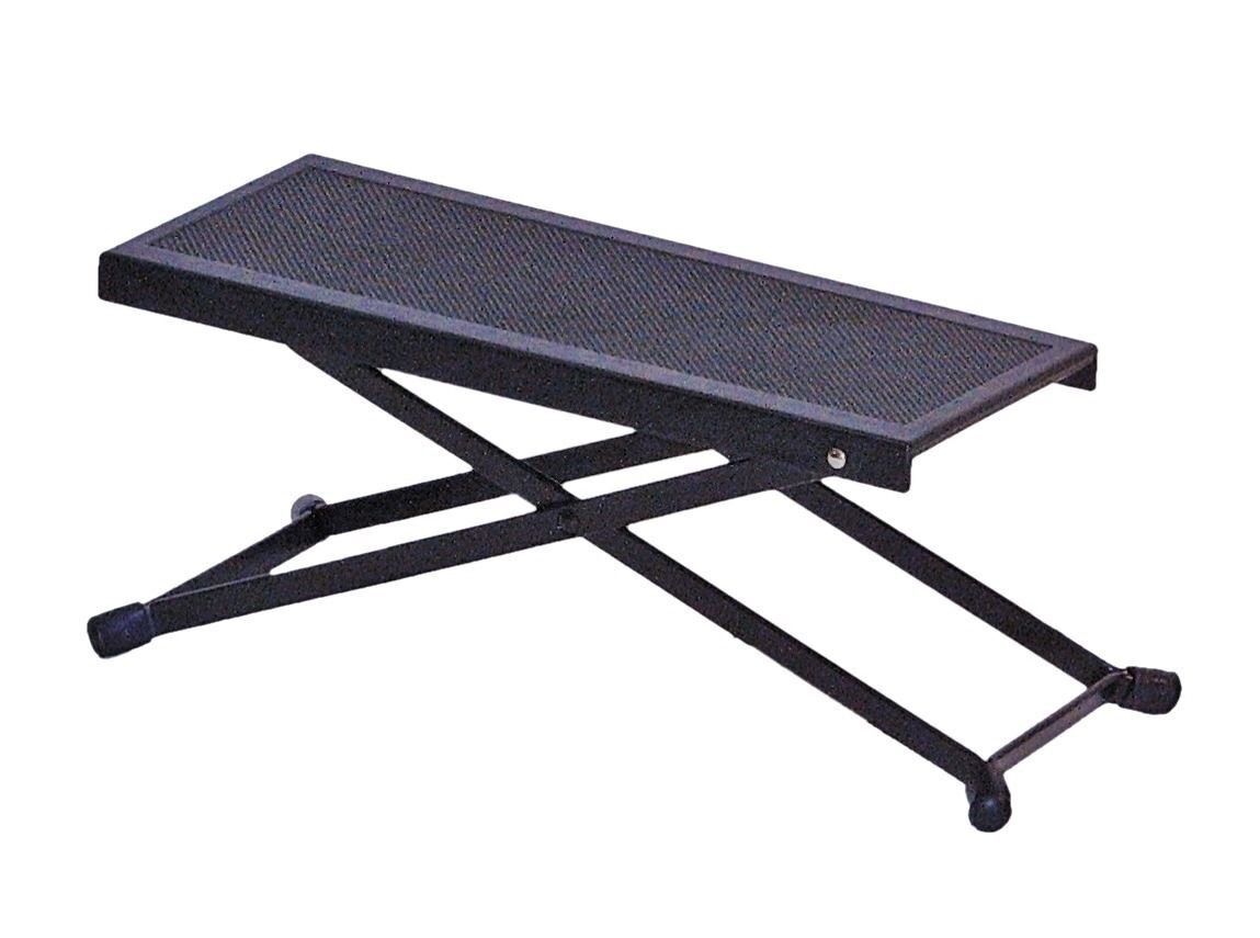Black Guitarist's Footstool Height Adjustable Guitar Foot Stool