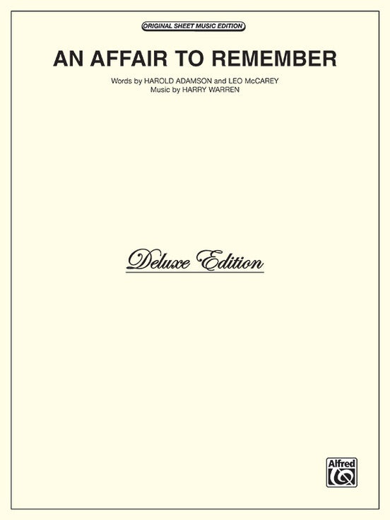 Affair to Remember Vocal Sheet Music
