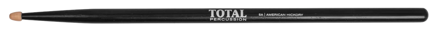 Total Percussion 5A Drumsticks with Wood Tip - Black Finish