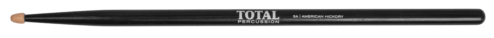 Total Percussion 5A Drumsticks with Wood Tip - Black Finish