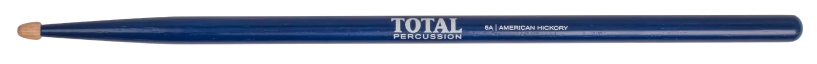 Total Percussion 5A Drumsticks with Wood Tip in Blue Finish