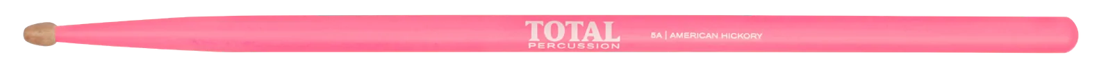 Total Percussion 5A Wood Tip Drumsticks in Fluorescent Pink