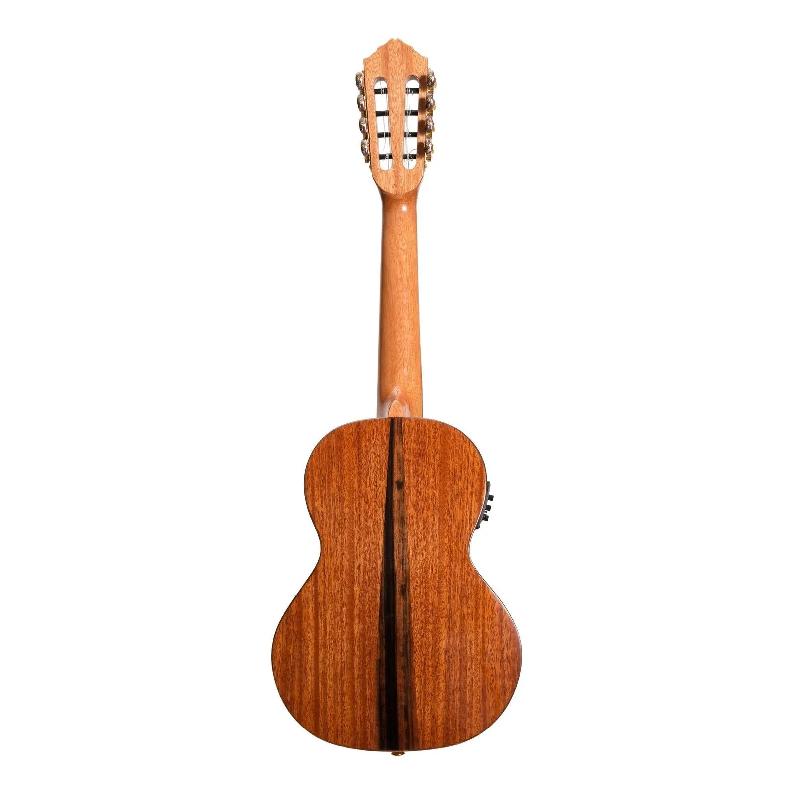 Tiki T8E 8 String Mahogany Solid Top Electric Ukulele with Hard Case Natural Gloss — view 2