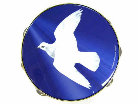 Remo Praise Tambourine 8" Tambourine with 8 Pairs Of Jingles Religious Dove G