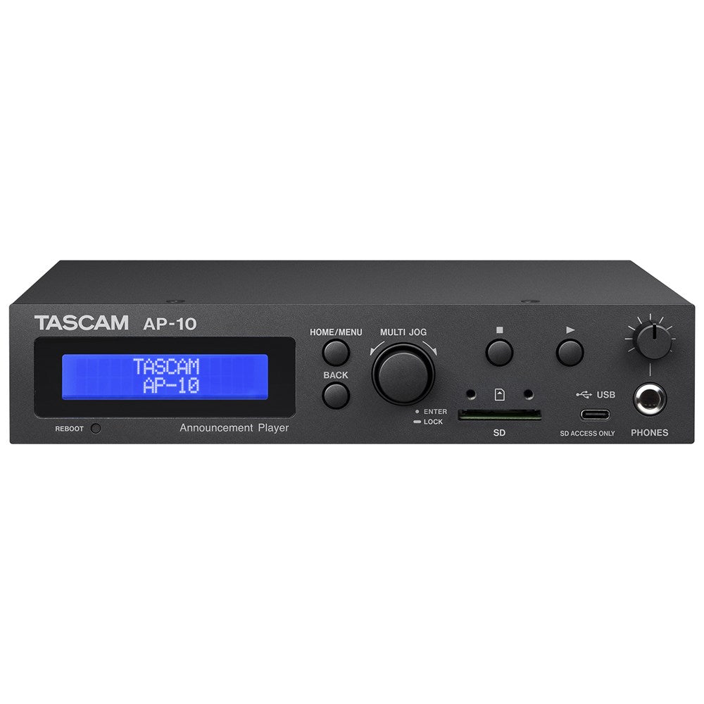 Tascam AP-10 2-Channel SD Announcement Player with GPIO LAN Control