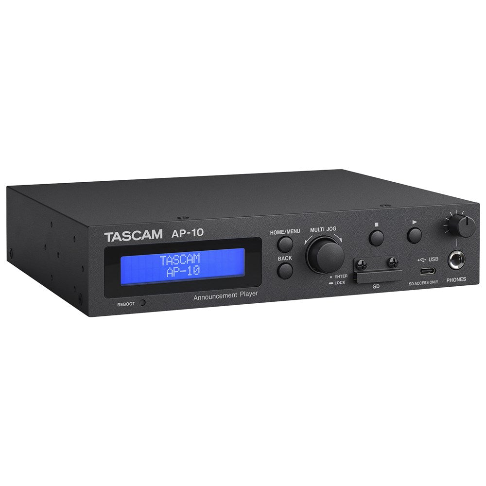 Tascam AP-10 2-Channel SD Announcement Player with GPIO LAN Control — view 2
