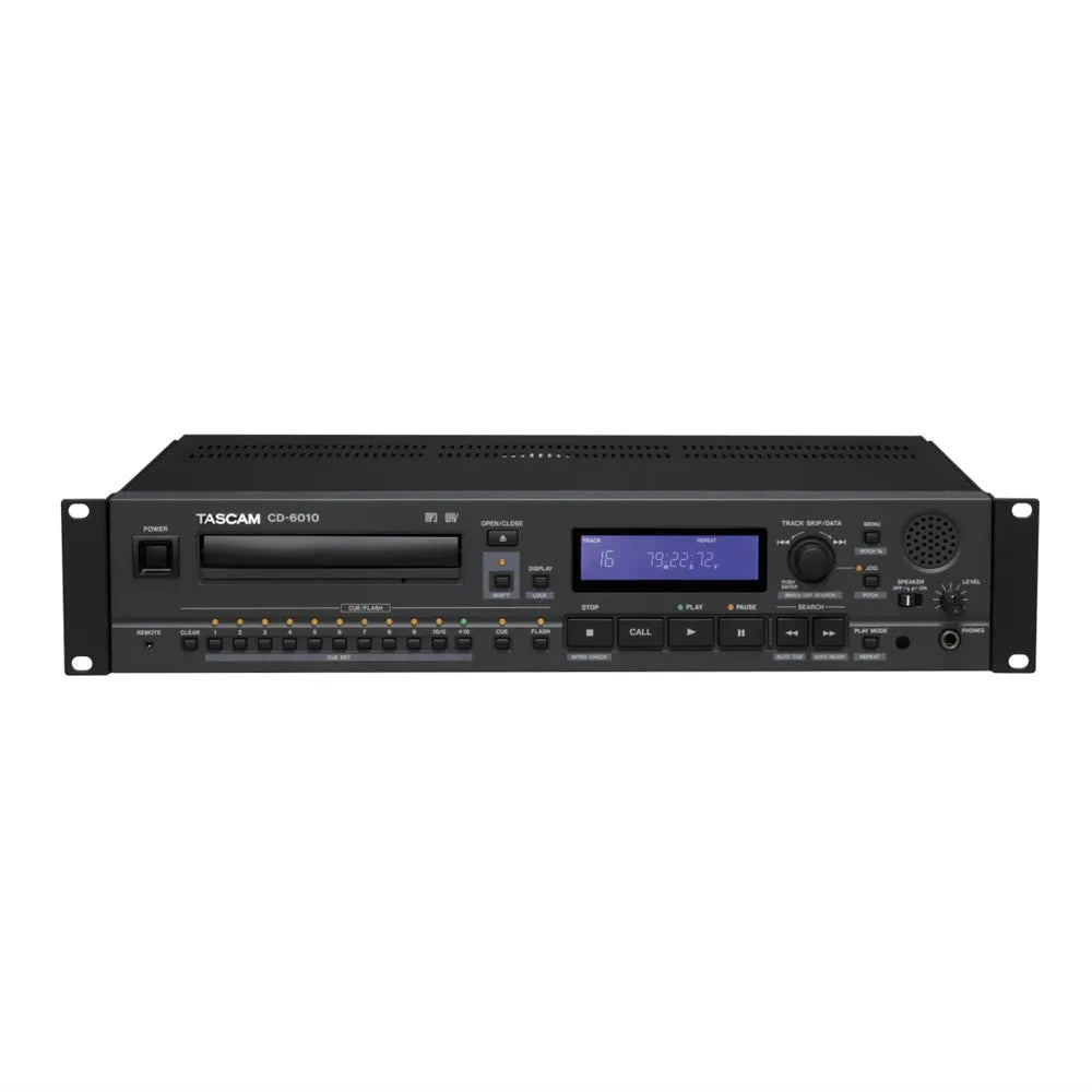 Tascam CD-6010 2U Rack-Mountable CD Player for Broadcasting Operations