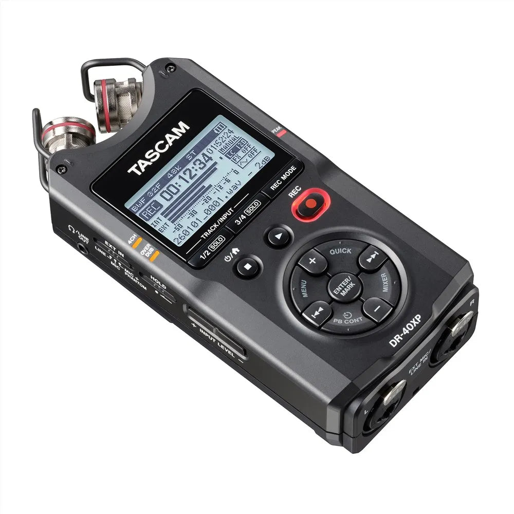 Tascam DR-40XP 4-Channel 32-Bit Float Portable Field Recorder with USB-C and Adjustable Mics — view 5