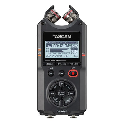 Tascam DR-40XP 4-Channel 32-Bit Float Portable Field Recorder with USB-C and Adjustable Mics — view 2