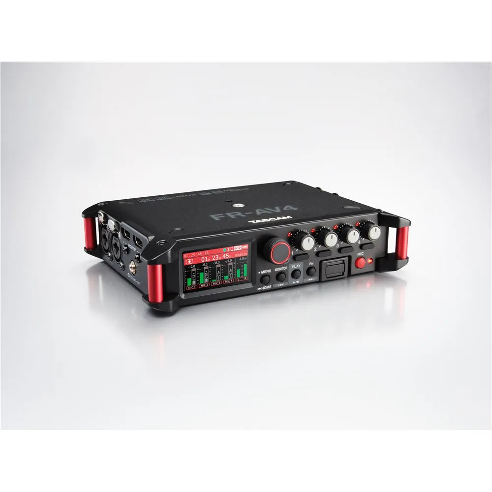 Tascam FR-AV4 Linear PCM Recorder with 4 XLR/TRS Inputs, Built-in Mixer, HDMI Sync, 32-bit Float Recording, and USB-C Audio Interface — view 2