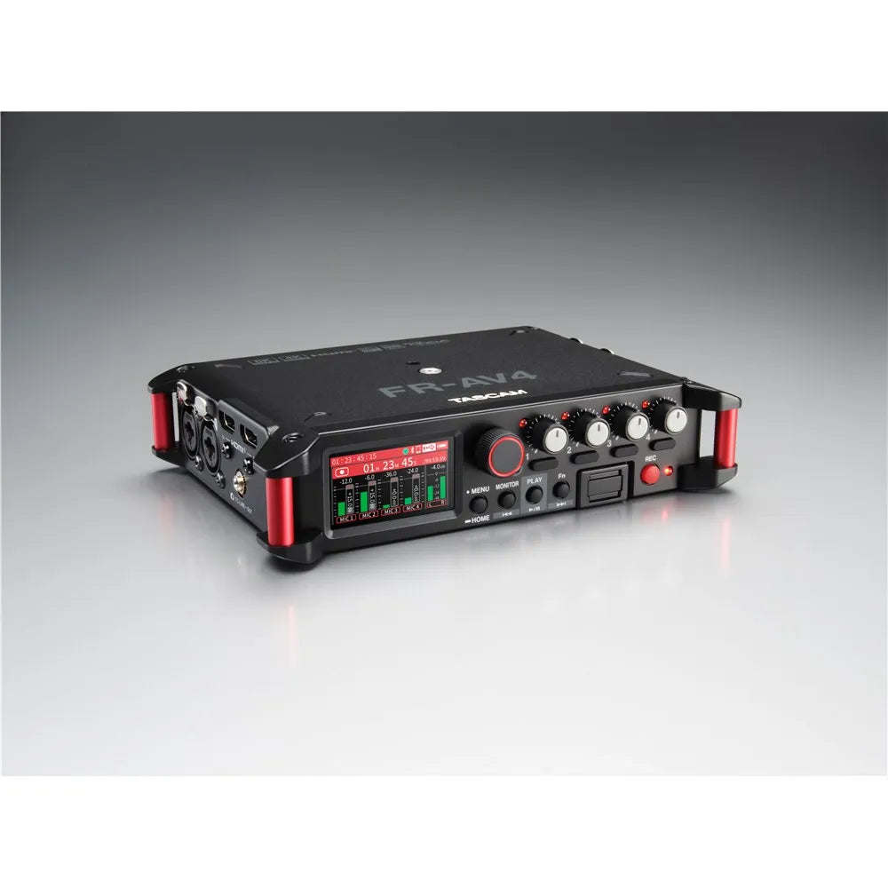 Tascam FR-AV4 Linear PCM Recorder with 4 XLR/TRS Inputs, Built-in Mixer, HDMI Sync, 32-bit Float Recording, and USB-C Audio Interface — view 3