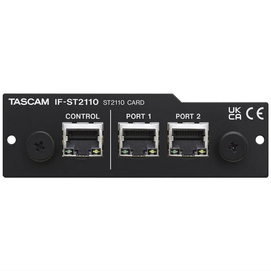 Tascam IF-ST2110 SMPTE ST2110 Expansion Card with 64 In/64 Out Audio Transmission and WebUI Application