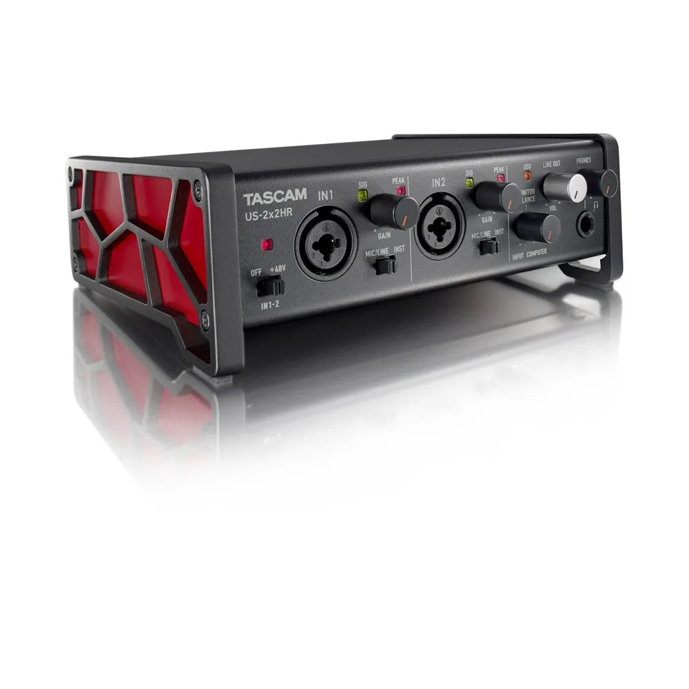 Tascam US-2x2HR USB-C Audio Interface, 2-In/2-Out, 192 kHz, MIDI Ports, Loopback Function, Direct Monitoring, Compatible with iOS/DAW — view 5
