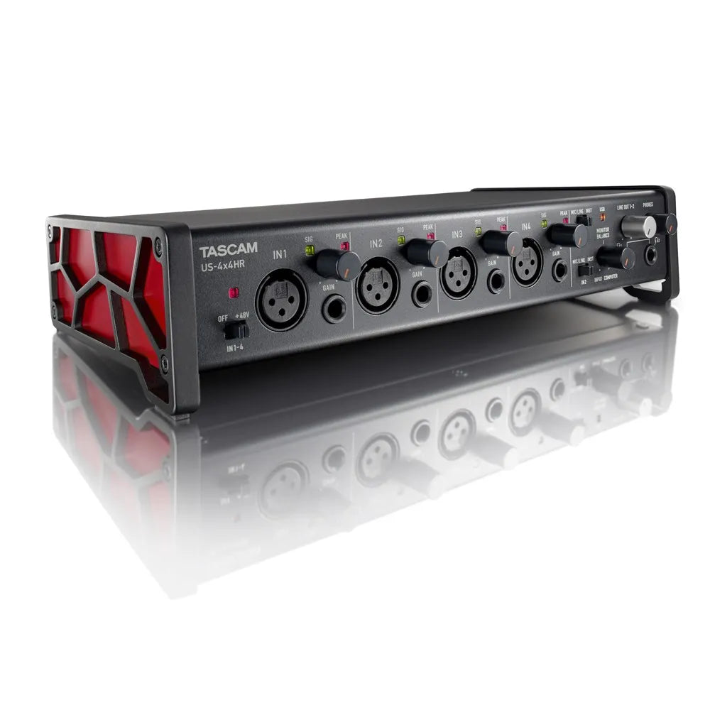 Tascam US-4x4HR USB-C Audio Interface with 4 XLR Inputs, MIDI Support, 192 kHz, Zero-Latency Monitoring, Bundled Software — view 4