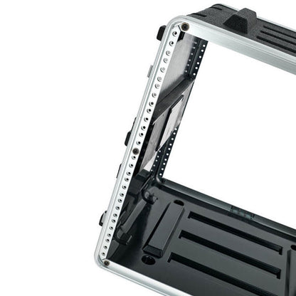 Torque 10U Rack Case in Black - Lightweight ABS, 17" Deep, Aluminum Rails, Spring-Loaded Handles, Butterfly Latches, Standard 19" Mounting Rails — view 2