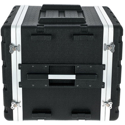 Torque 10U Rack Case in Black - Lightweight ABS, 17" Deep, Aluminum Rails, Spring-Loaded Handles, Butterfly Latches, Standard 19" Mounting Rails