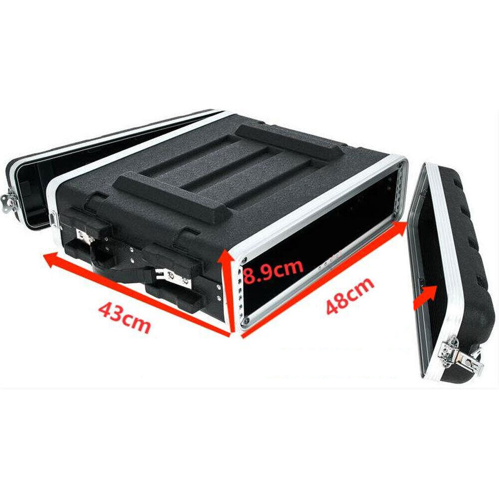 Torque ABS 2U Rack Case - Black, Lightweight Impact-Resistant, 17" Depth, Aluminum Rails, Spring-Loaded Handles, Butterfly Latches — view 5