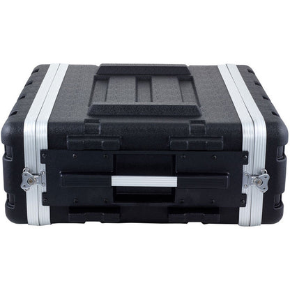 Torque 4U ABS Rack Case in Black with 17" Depth, Aluminum Rails, and Butterfly Latches