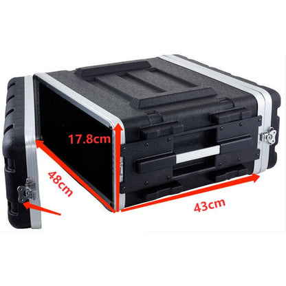 Torque 4U ABS Rack Case in Black with 17" Depth, Aluminum Rails, and Butterfly Latches — view 4
