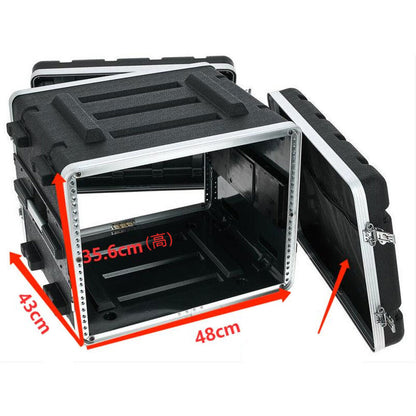Torque ABS 8U Rack Case in Black - Lightweight, Impact-Resistant, 17" Deep, Includes Rack Rails, Handles, Butterfly Latches, and Screws — view 3