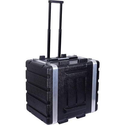 Torque 7U ABS Rack Case with Wheels, 17" Deep, Lightweight, Aluminum Rails, Butterfly Latches, Includes Rack Screws
