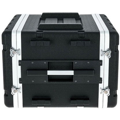 Torque ABS 8U Rack Case in Black - Lightweight, Impact-Resistant, 17" Deep, Includes Rack Rails, Handles, Butterfly Latches, and Screws