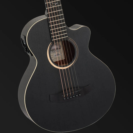 Tanglewood Blackbird TB2-CE Super Folk Traveller Cutaway/Electric Guitar Smokestack Satin