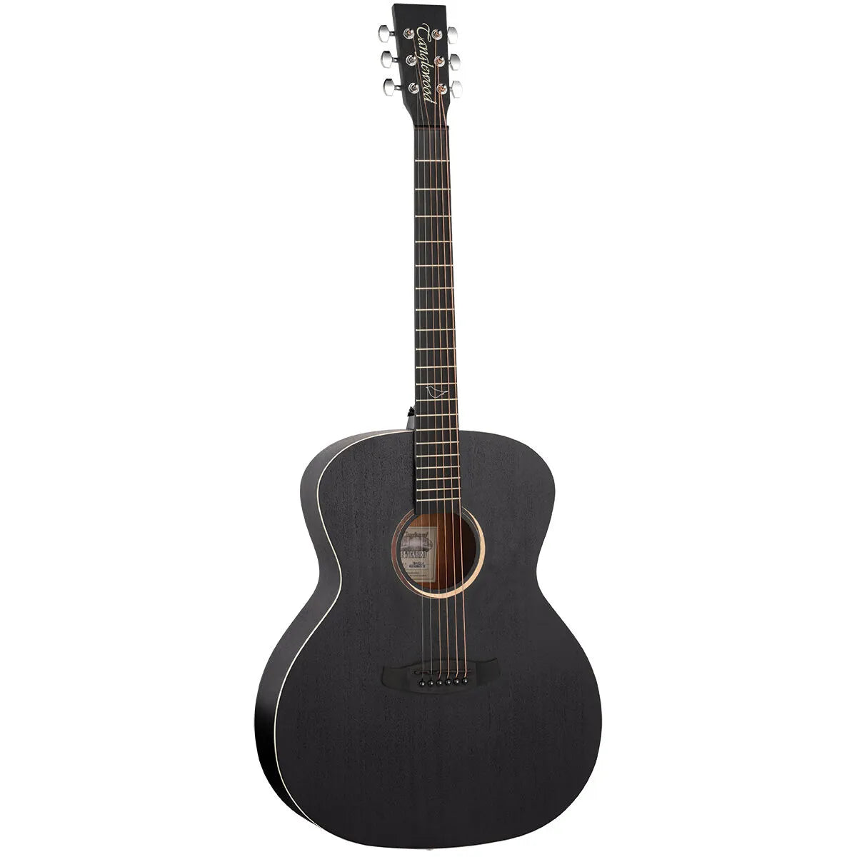 Tanglewood Blackbird TB3-LH Left-Hand Orchestra Acoustic Guitar Smokestack Black Satin — view 2