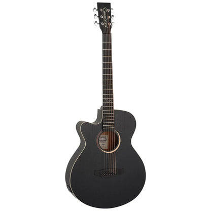 Tanglewood Blackbird TB4-CE-LH Left Hand Super Folk Cutaway Acoustic Guitar Smokestack Satin — view 2