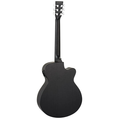 Tanglewood Blackbird TB4-CE-LH Left Hand Super Folk Cutaway Acoustic Guitar Smokestack Satin — view 3
