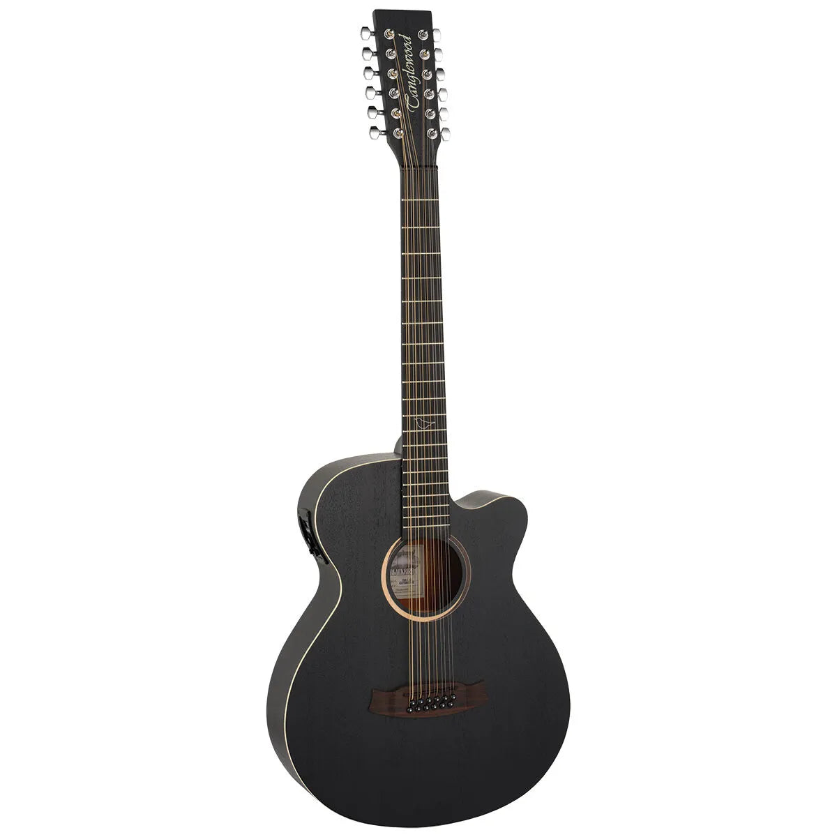Tanglewood Blackbird TB412CE 12-String Super Folk Cutaway Acoustic Guitar Smokestack Satin — view 2