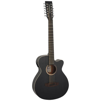 Tanglewood Blackbird TB412CE 12-String Super Folk Cutaway Acoustic Guitar Smokestack Satin — view 2