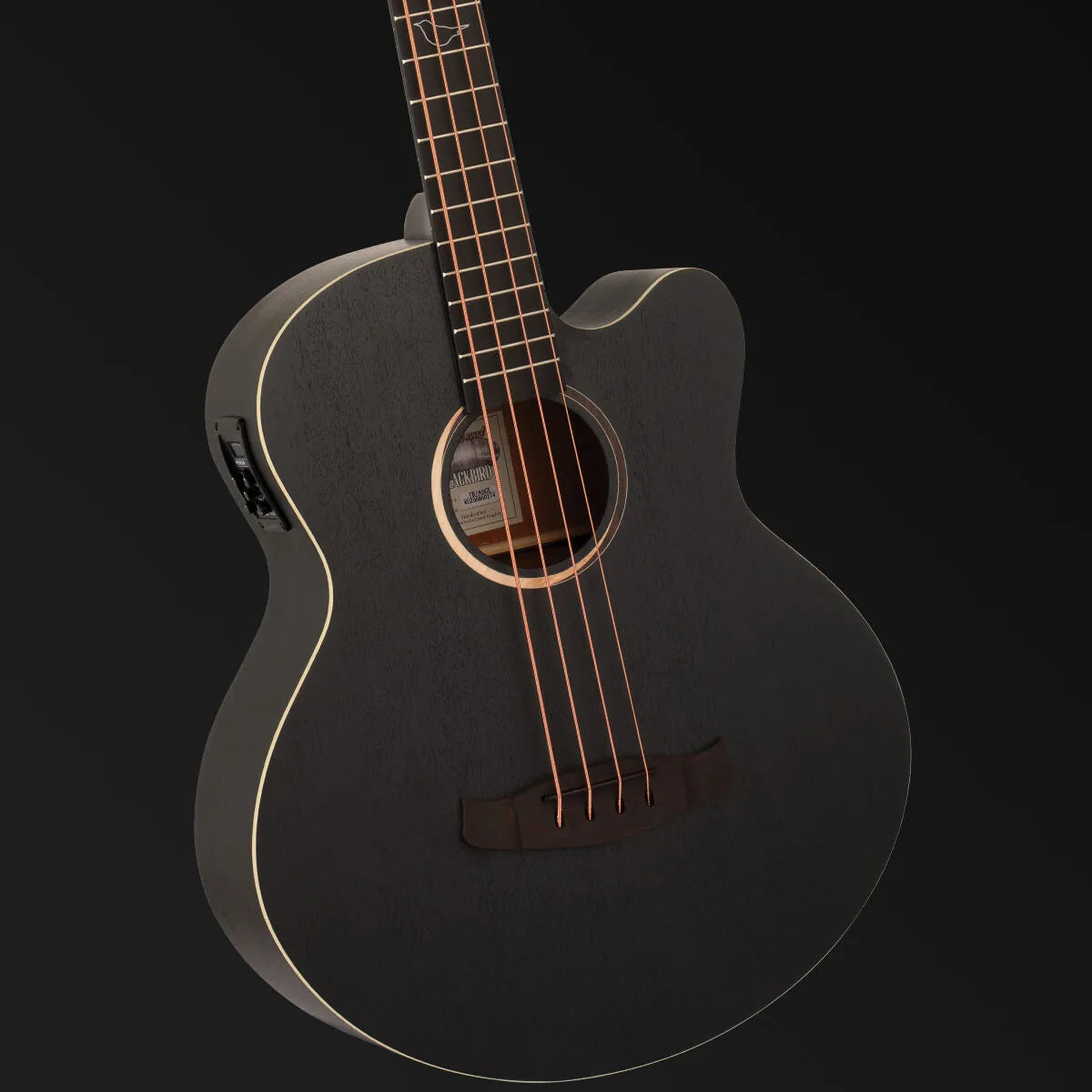 Tanglewood Blackbird TB7AB-CE Acoustic Bass Cutaway Electric Smokestack Satin
