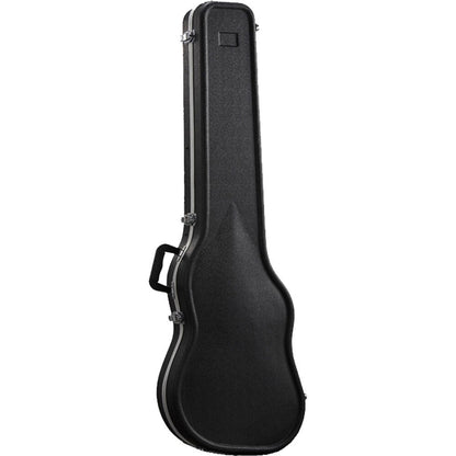 Torque ABS Electric Bass Guitar Case - Black Finish, Molded, Plush Interior, Lockable Latch, Accessory Storage, Durable, Impact-Resistant