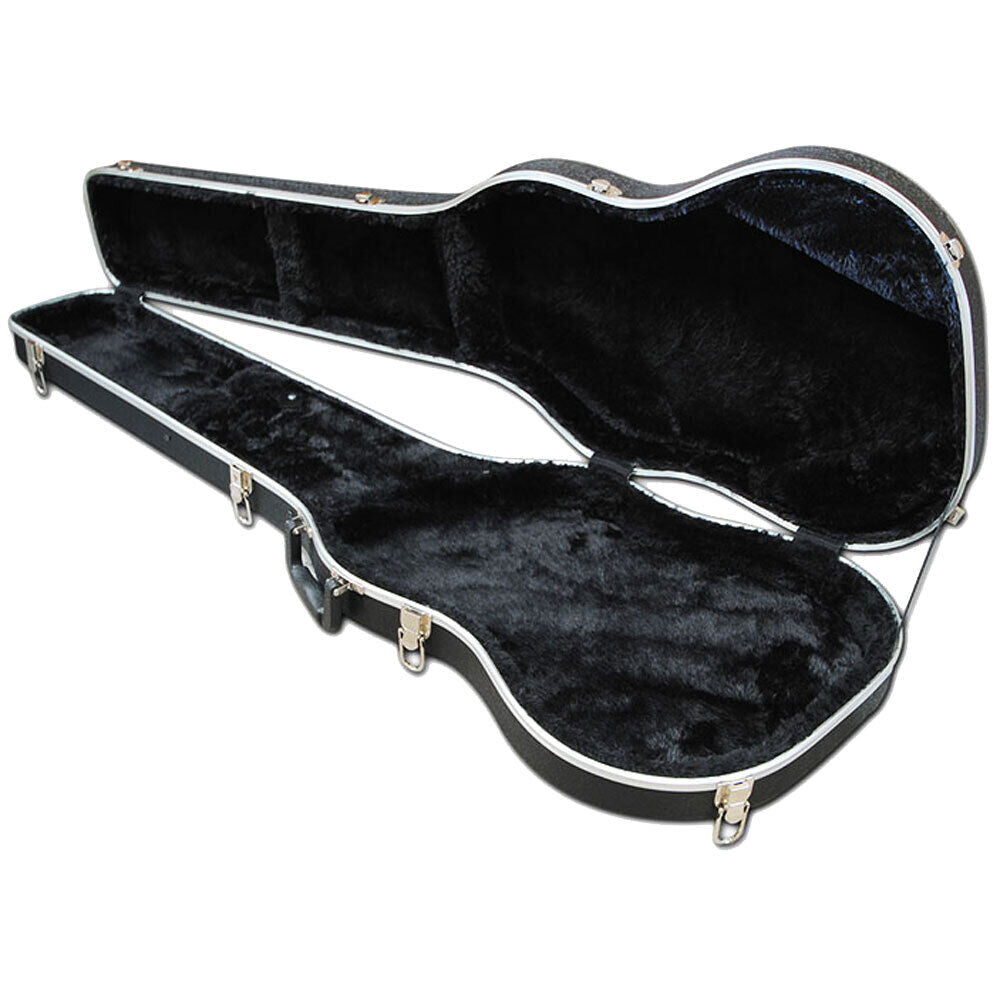 Torque ABS Electric Bass Guitar Case - Black Finish, Molded, Plush Interior, Lockable Latch, Accessory Storage, Durable, Impact-Resistant — view 2