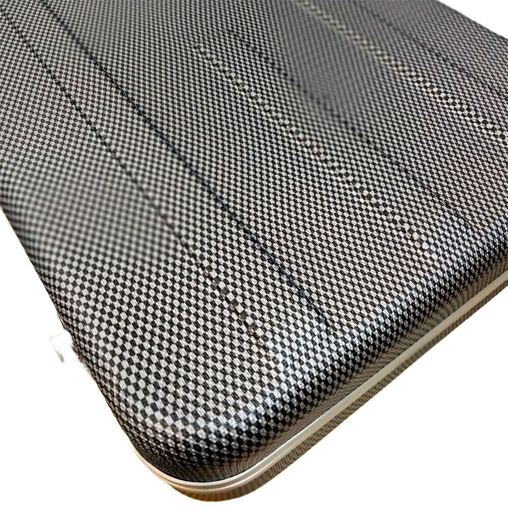 Torque Deluxe Rectangular Electric Bass Guitar Case, Black/White Finish, ABS Plastic, EPS Foam Interior, Lockable Latch, Spacious Storage — view 3