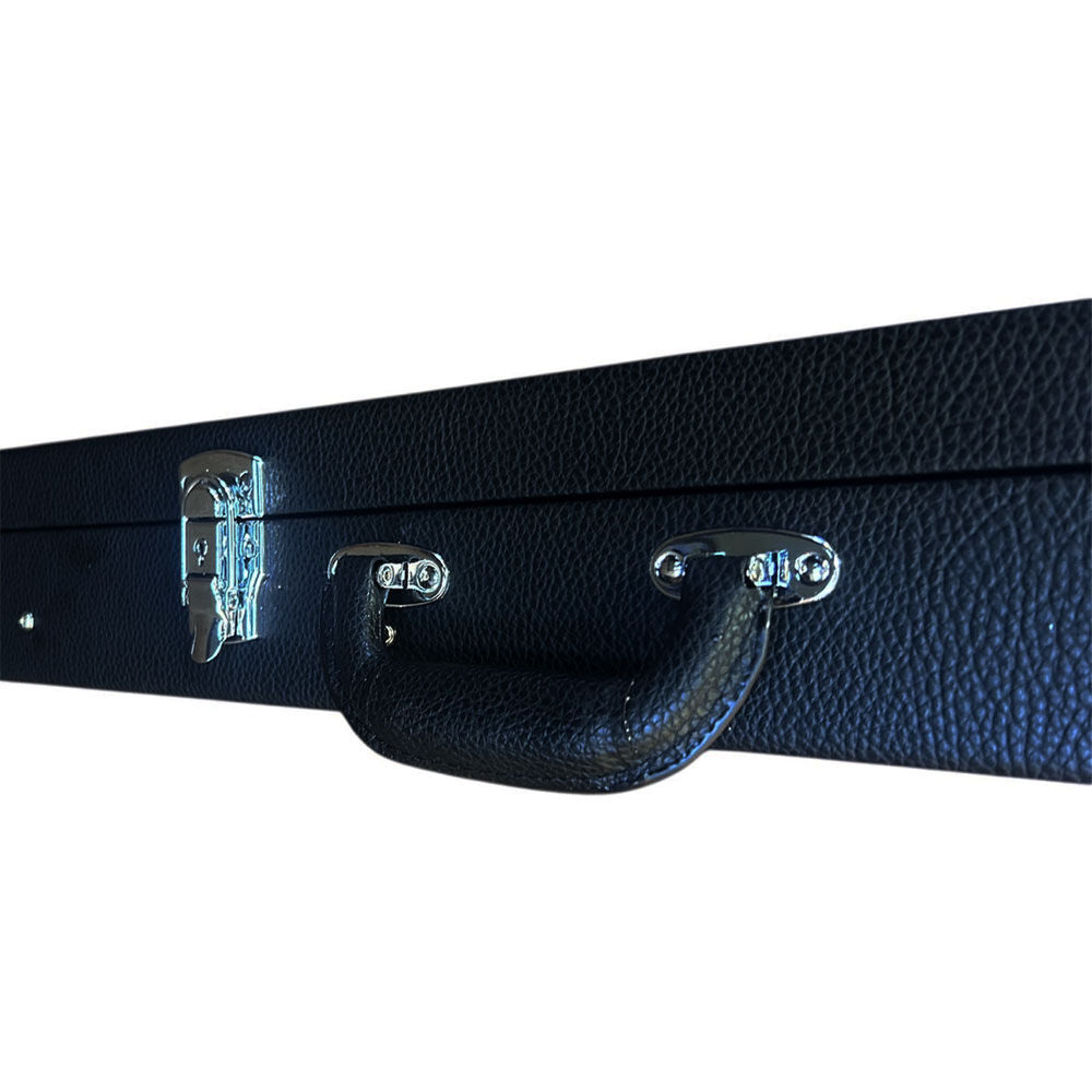 Torque Rectangular Electric Bass Guitar Case - Black Finish, Multi-Ply Wood Construction, Plush Interior, Lockable, Padded Handle, Storage Compartment — view 3