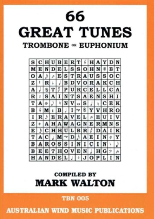 66 Great Tunes for Trombone/Euphonium — Book/CD (Australian Wind Music Publications)