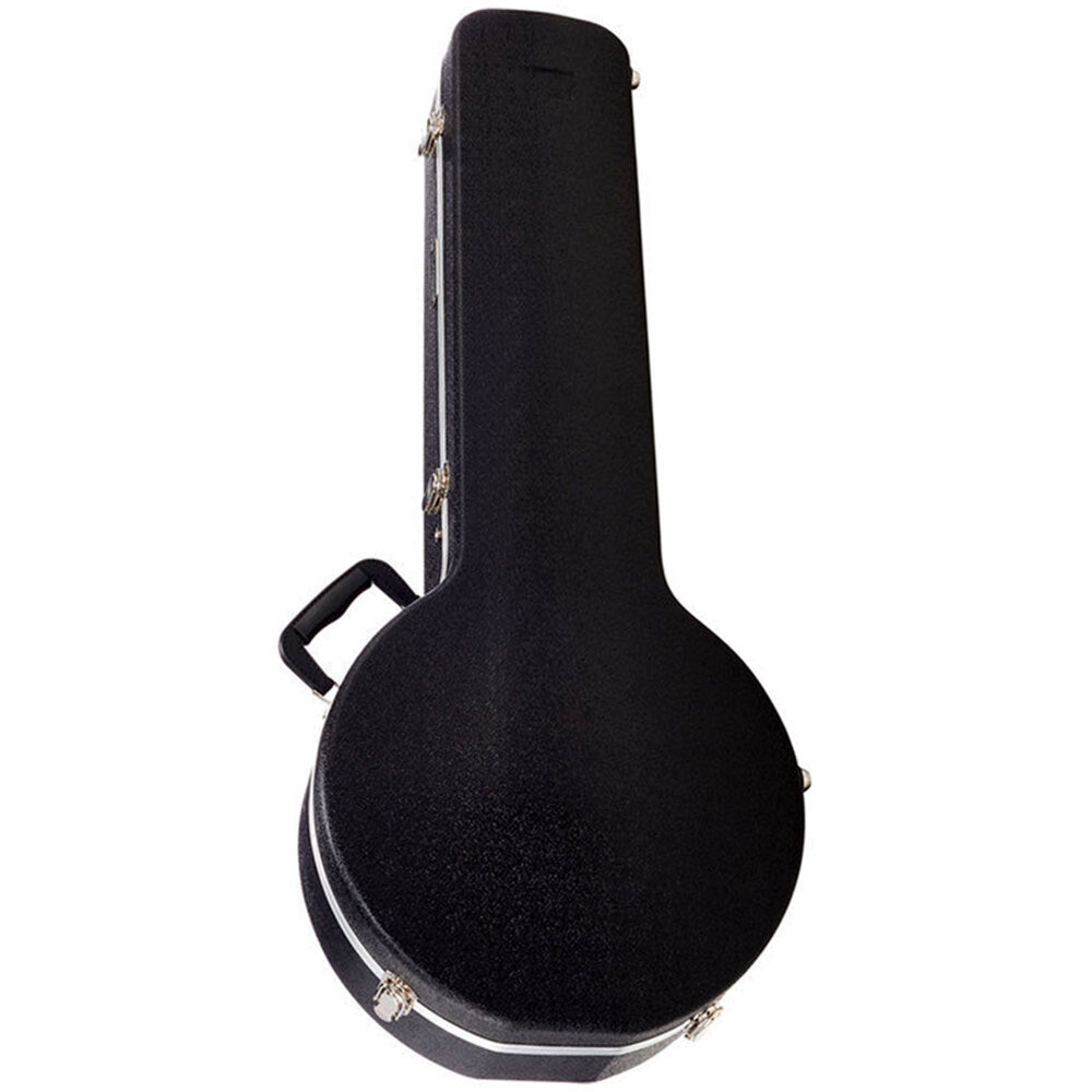 Torque Deluxe Molded ABS Banjo Case with Plush Interior and Storage Compartment, Black Finish