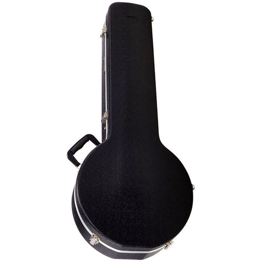 Torque Deluxe Molded ABS Banjo Case with Plush Interior and Storage Compartment, Black Finish