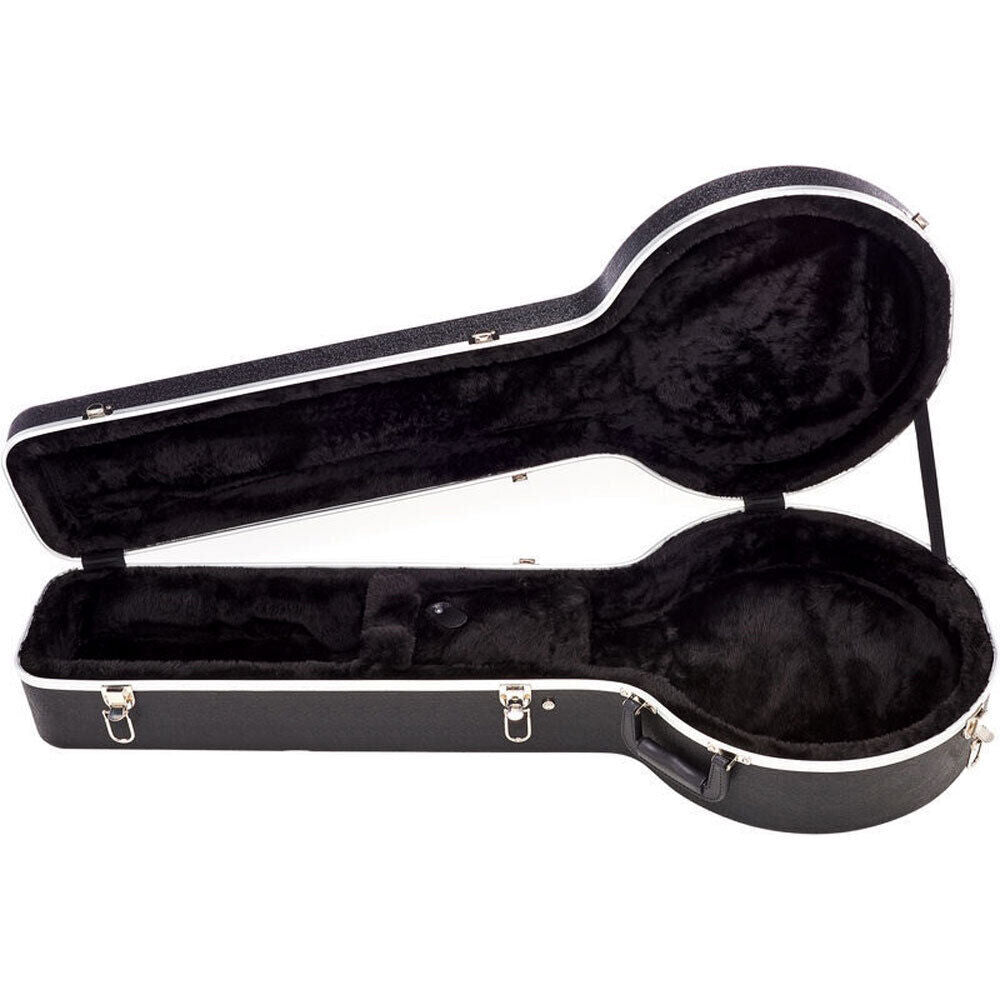 Torque Deluxe Molded ABS Banjo Case with Plush Interior and Storage Compartment, Black Finish — view 2