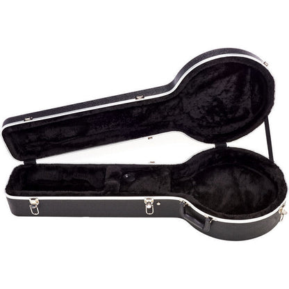 Torque Deluxe Molded ABS Banjo Case with Plush Interior and Storage Compartment, Black Finish — view 2